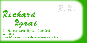 richard ugrai business card